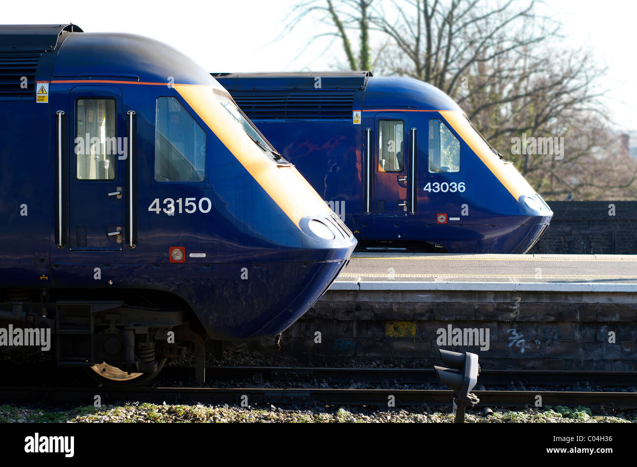 Inter City treni Great Western Railway Bristol Temple Meads Foto Stock