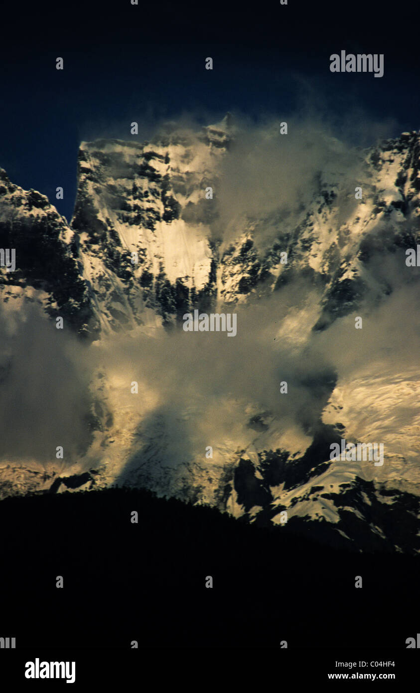 Kawa Dampa montagna in Meili mountain range sul confine di Yunnan e Tibet. Foto Stock