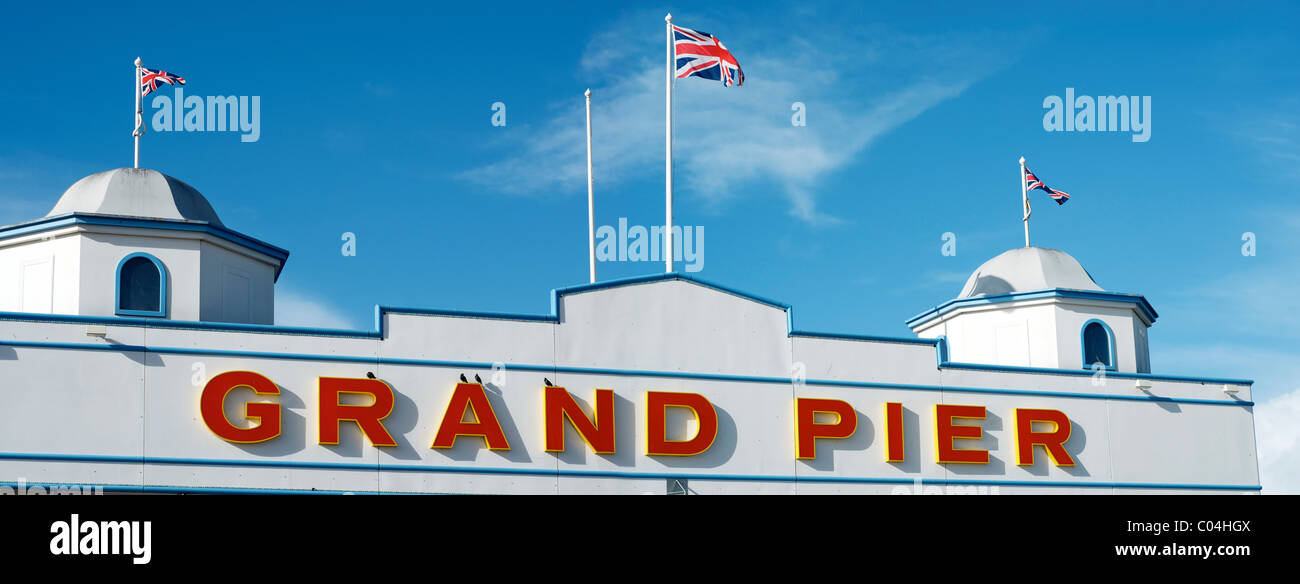 Grand Pier Weston Super-Mare somerset Inghilterra alta risoluzione WideLux Foto Stock