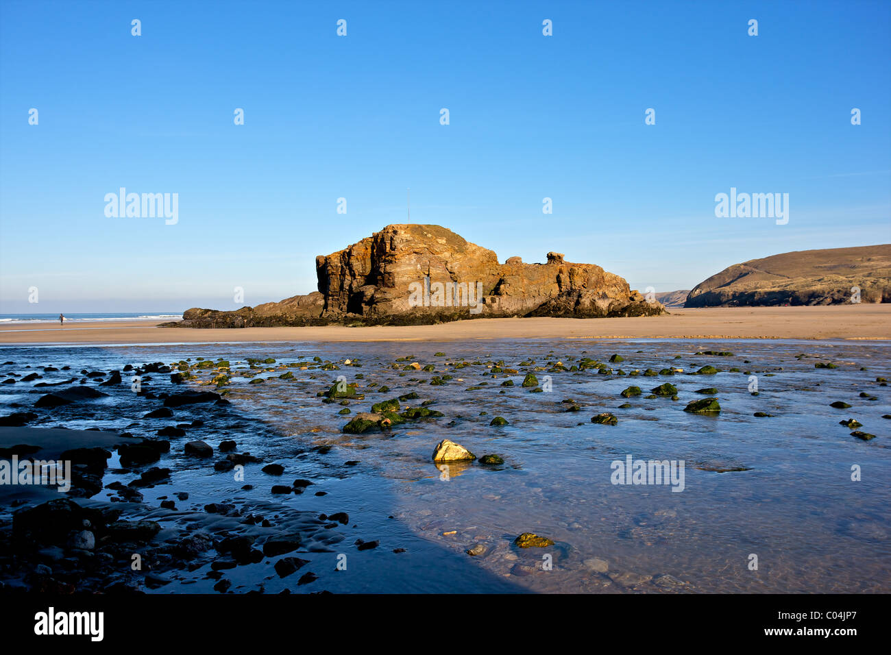 Spiaggia a Perranporth Foto Stock