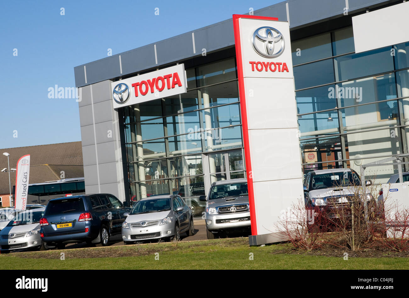 Toyota concessionaria showroom, Norfolk, Inghilterra Foto Stock