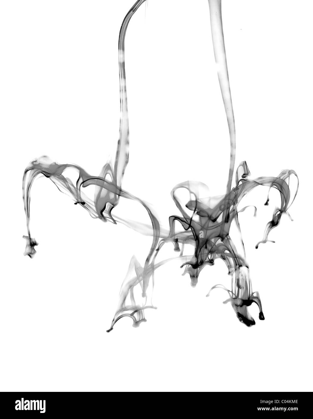 Subacquea di inchiostro in bianco e nero Foto Stock