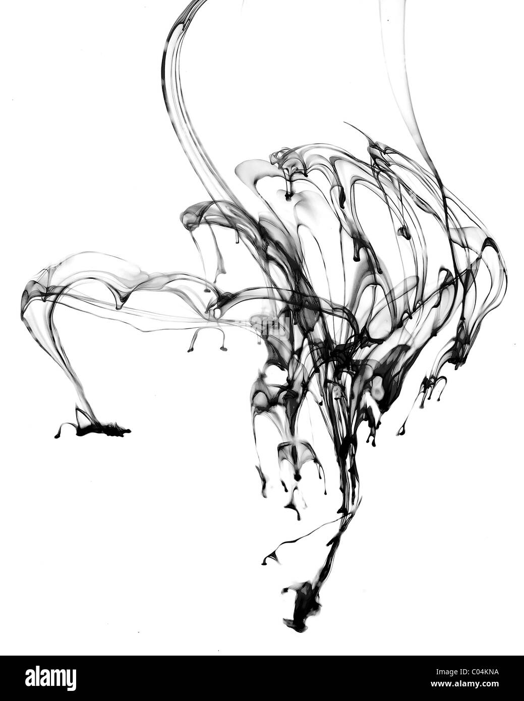 Subacquea di inchiostro in bianco e nero Foto Stock