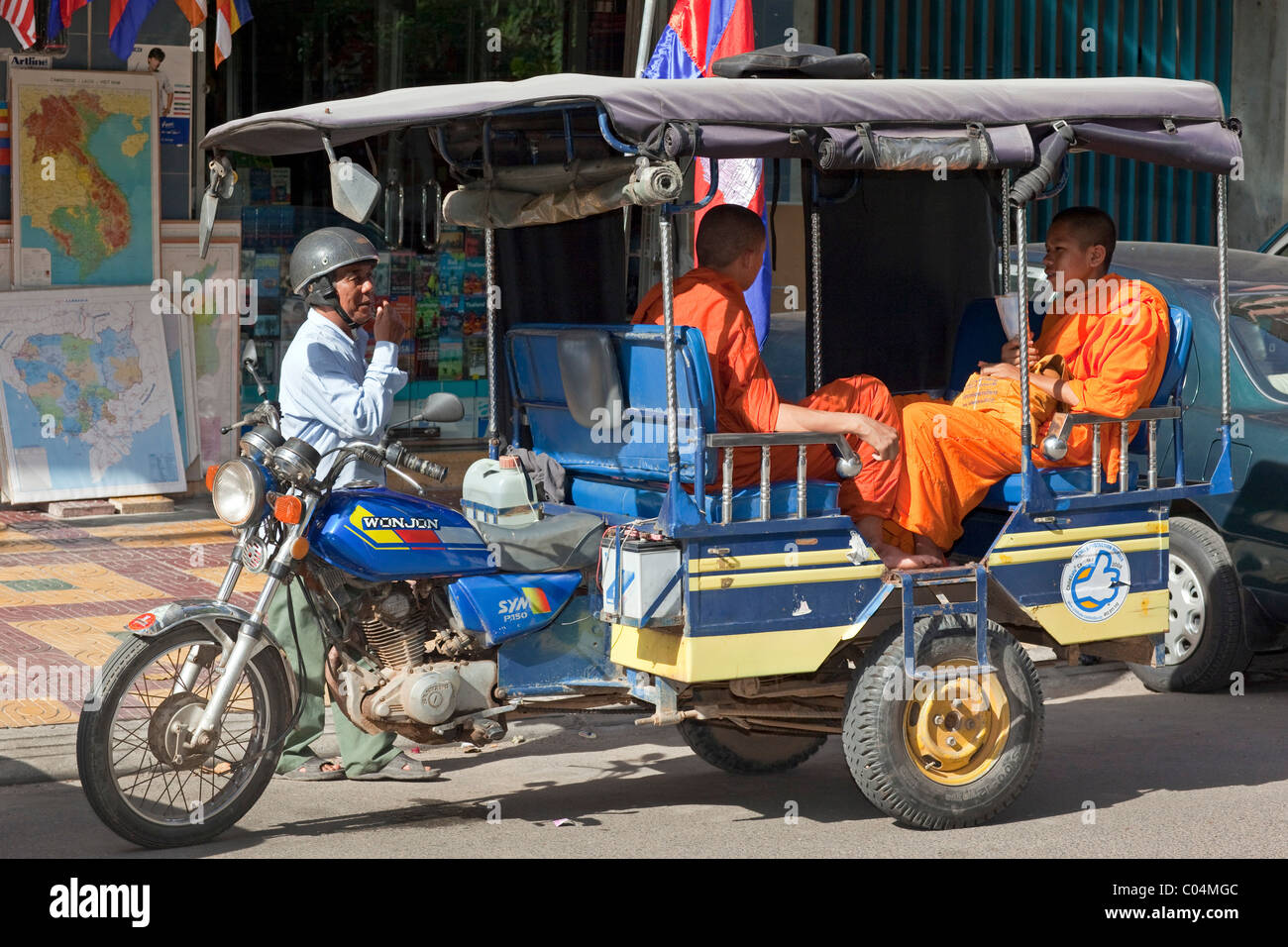 Un Tuk Tuk, Phnom Penh Cambogia Foto Stock
