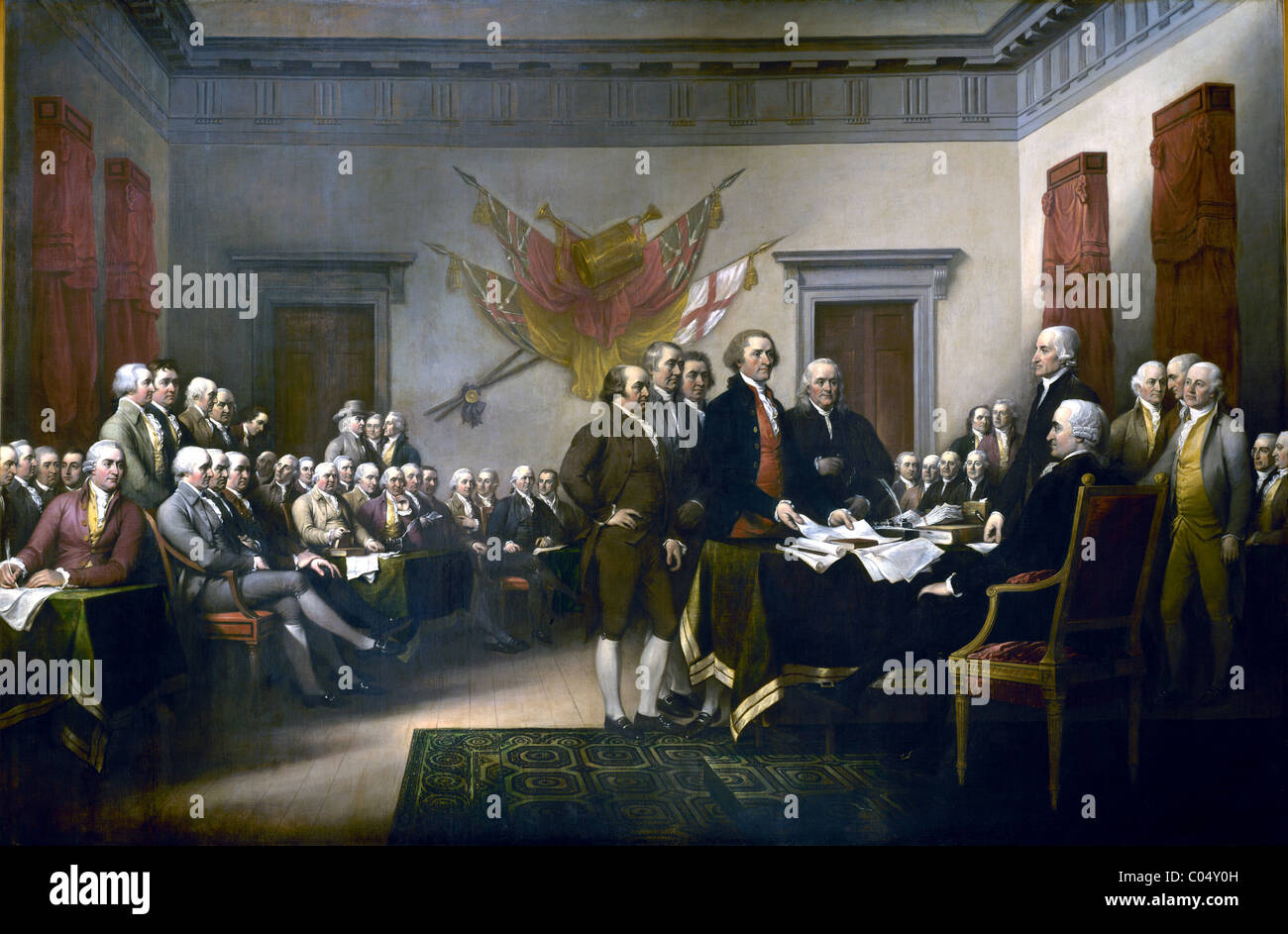 Dichiarazione di Indipendenza, 4 Luglio 1776 Foto Stock