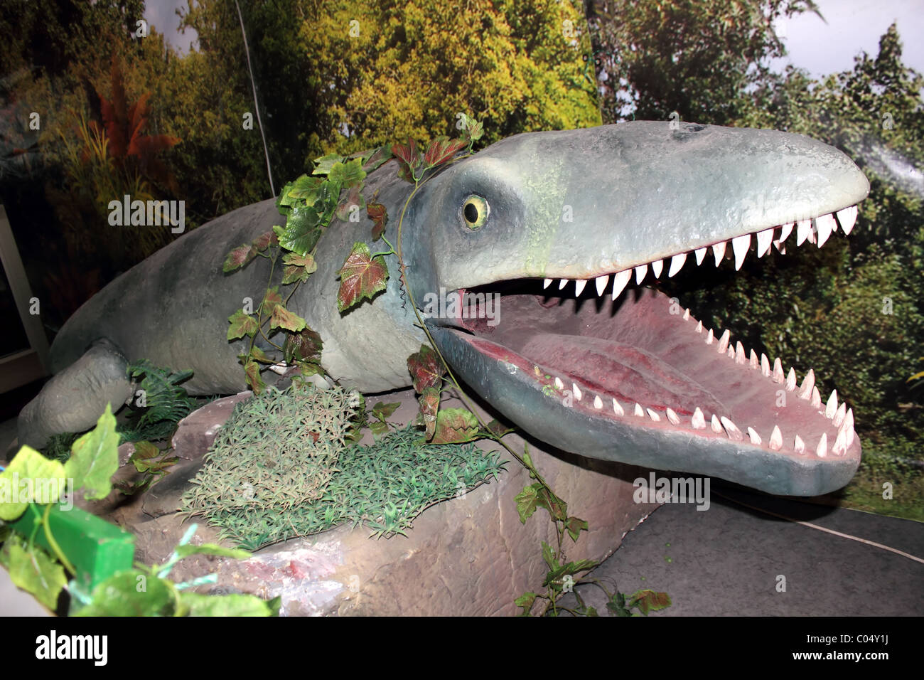 Questa foto è possibile utilizzare in libri per bambini per i dinosauri, o anche in libri scientifici. Si tratta di dinosauro - dakosaurus Foto Stock