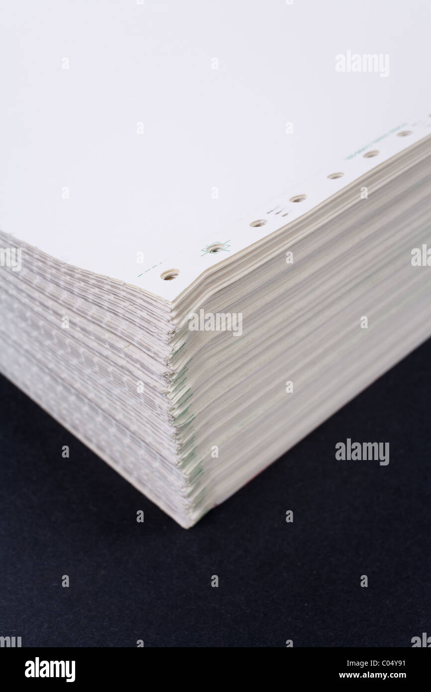 Calcolatore perforata Carta per lo sfondo Foto Stock