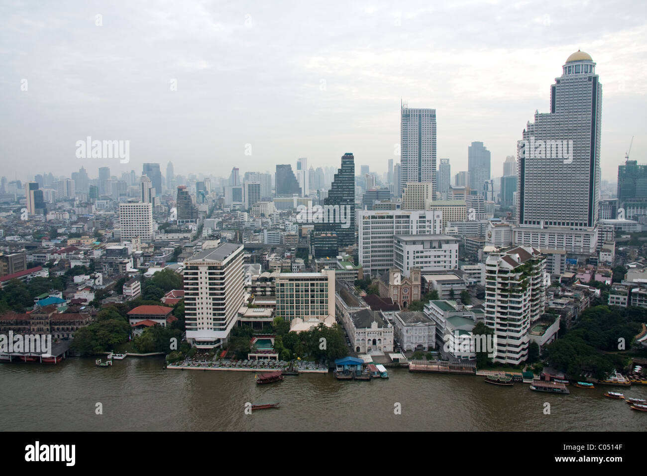 Vista di Bangkok Skyline della Thailandia, Foto Stock