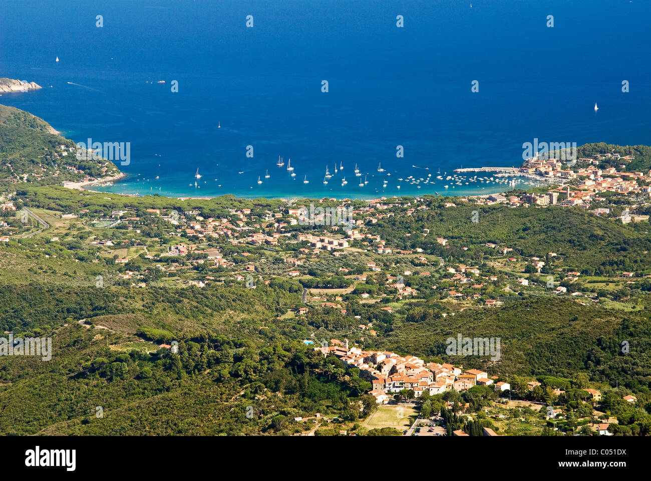 Marina di Campo, Isola d'Elba, Isola d'Elba, Toscana, Italia Foto Stock