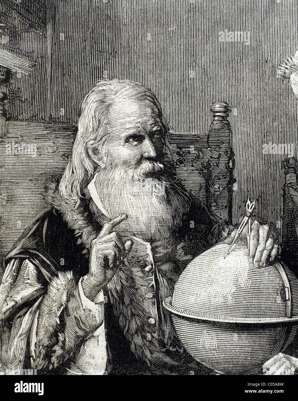 Galileo Galilei (1564-1642). Fisico italiano, matematico e astronomo. Galileo dimostrando la sua teorie astronomiche. Foto Stock