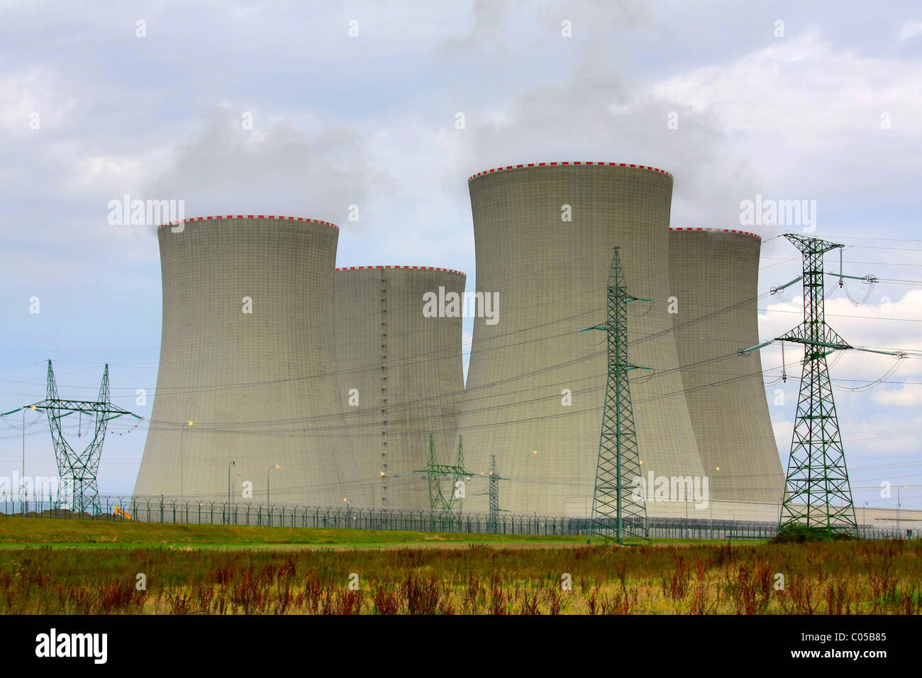 Centrale nucleare di Temelin, Repubblica Ceca Foto Stock
