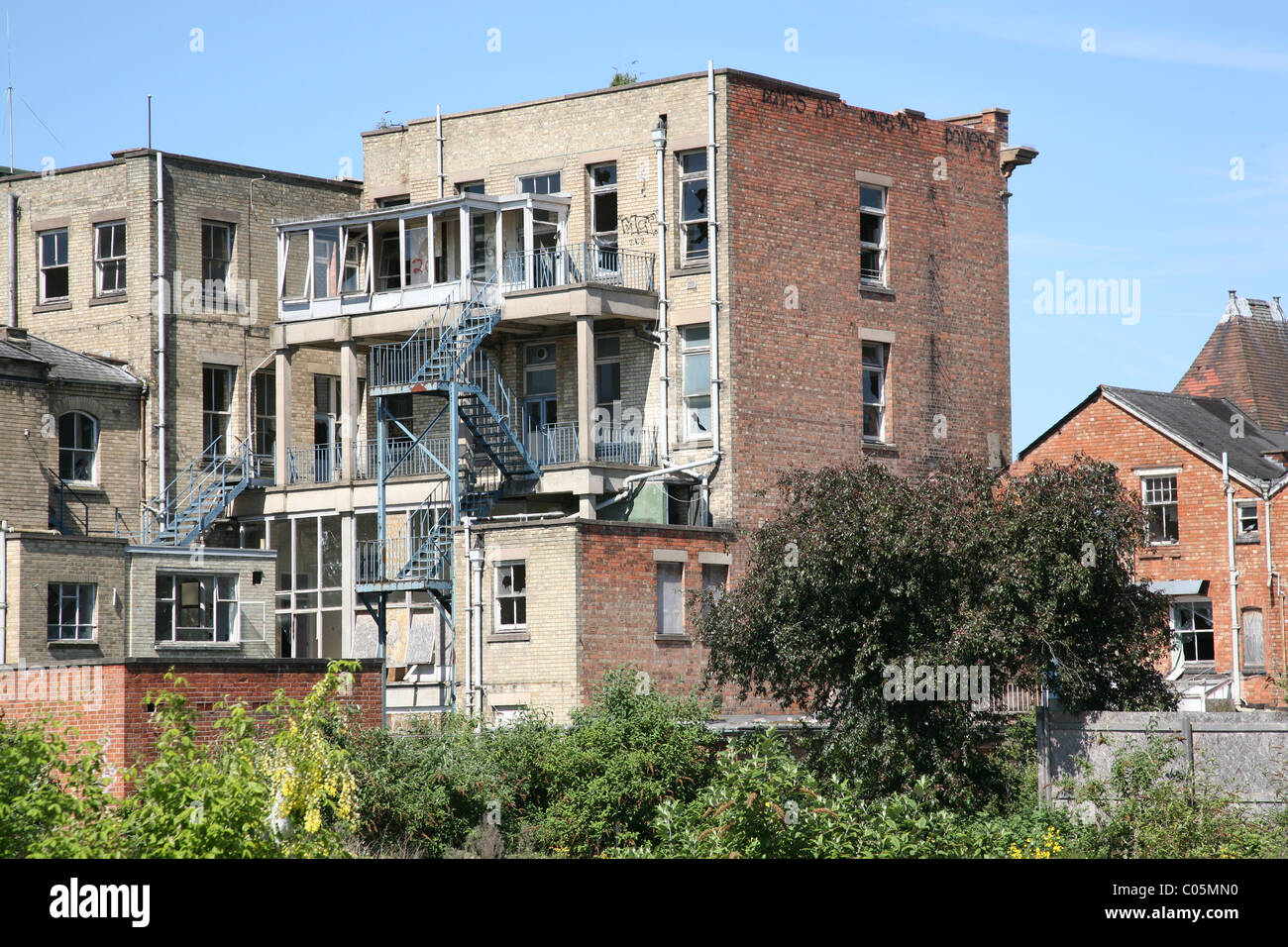 Questo è il vecchio ospedale di loughborough prima fu demolito Foto Stock