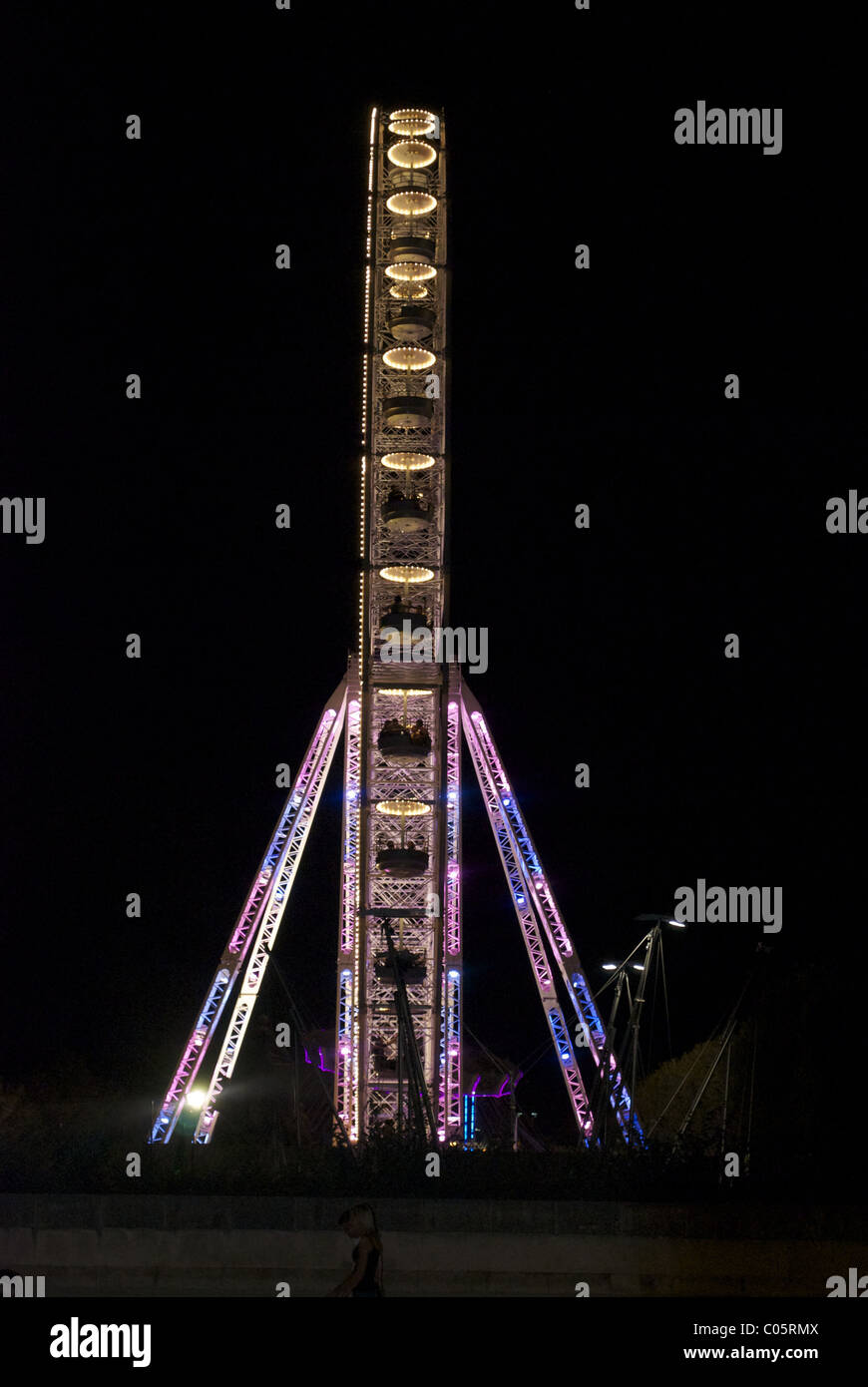 Ruota panoramica Ferris a Parigi in Place de la Concorde Foto Stock