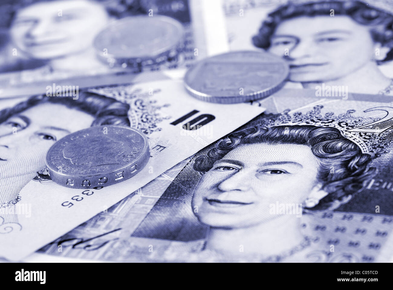 Valuta britannica Foto Stock