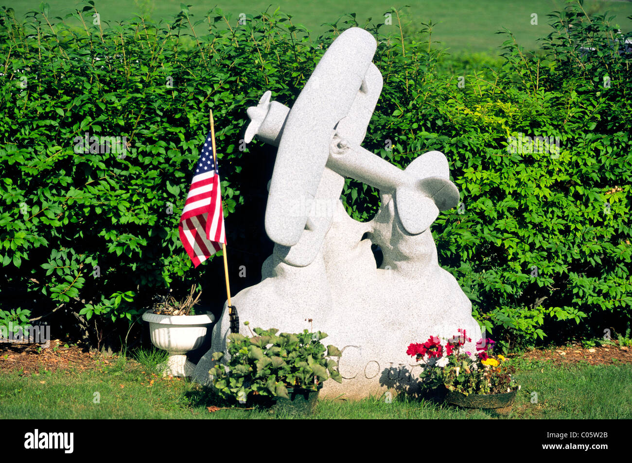 Lapidi insolite nel cimitero di barre, Vermont, USA, per l'Italiano scalpellini immigrati al mondo la più grande cava di granito Foto Stock