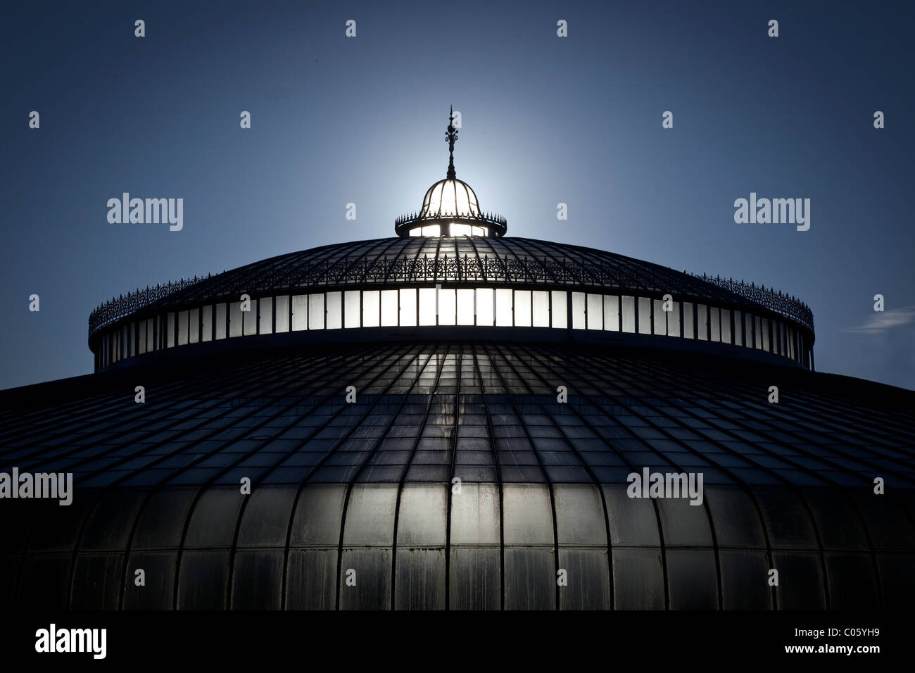 Restaurato palazzo Kibble glasshouse a Glasgow, in zona Giardini Botanici Foto Stock