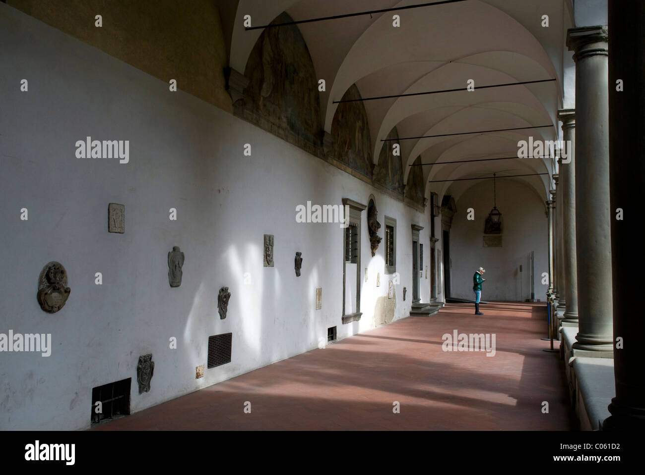 Chiostro di Santa Maria del Carmine, la Chiesa di Firenze, Firenze (Firenze), il Sito Patrimonio Mondiale dell'Unesco, Toscana, Italia, Europa Foto Stock