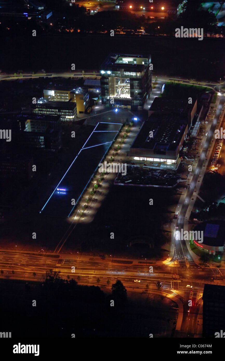 Vista aerea, Extraschicht 2010, notte di cultura industriale, festival estivo di Kulturhauptstadt Capitale della Cultura 2010 Foto Stock