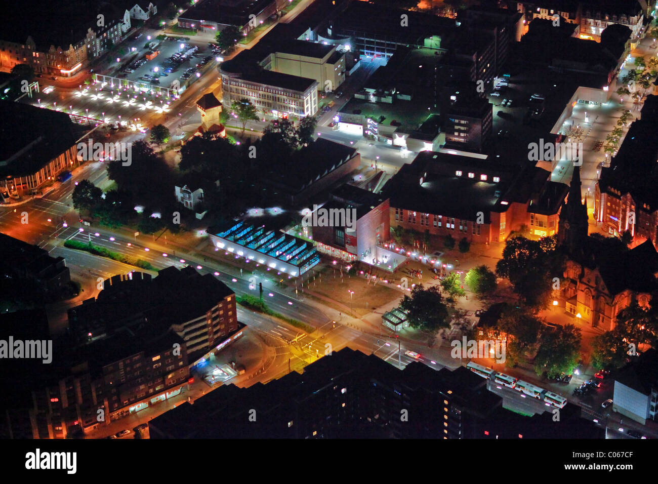 Vista aerea, LWL-museo di archeologia, KUZ, Extraschicht 2010, notte di cultura industriale, festival estivo di Foto Stock