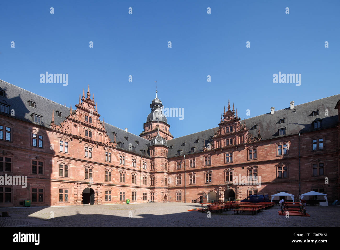 Schloss castello di Johannesburg, Aschaffenburg, bavarese Principale Inferiore, bassa Franconia, Franconia, Baviera, Germania, Europa Foto Stock