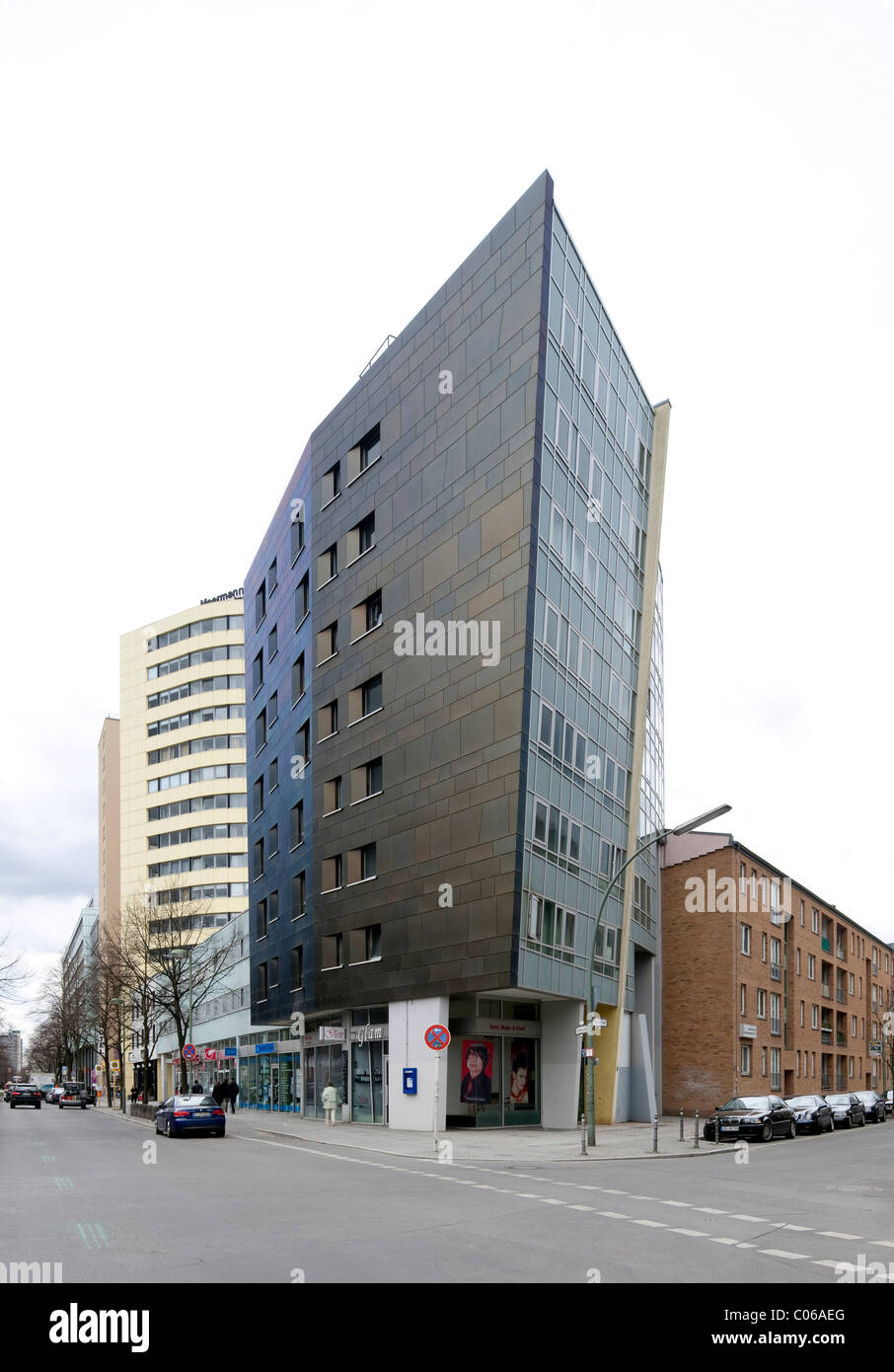 Appartamento Residenziale edificio progettato da Zaha Hadid, Internationale Bauausstellung, Kreuzberg di Berlino, Germania, Europa Foto Stock