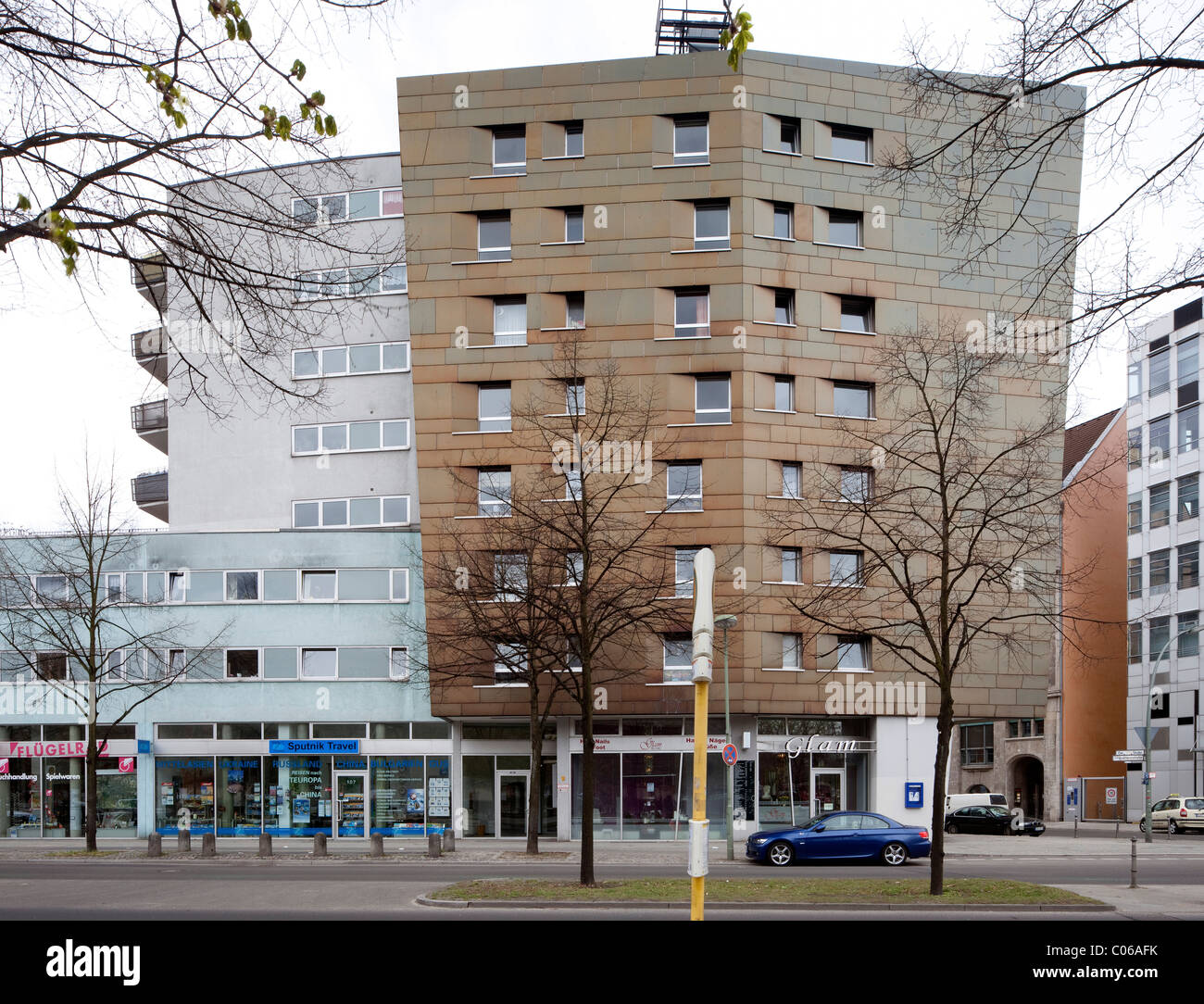 Appartamento Residenziale edificio progettato da Zaha Hadid, Internationale Bauausstellung, Kreuzberg di Berlino, Germania, Europa Foto Stock