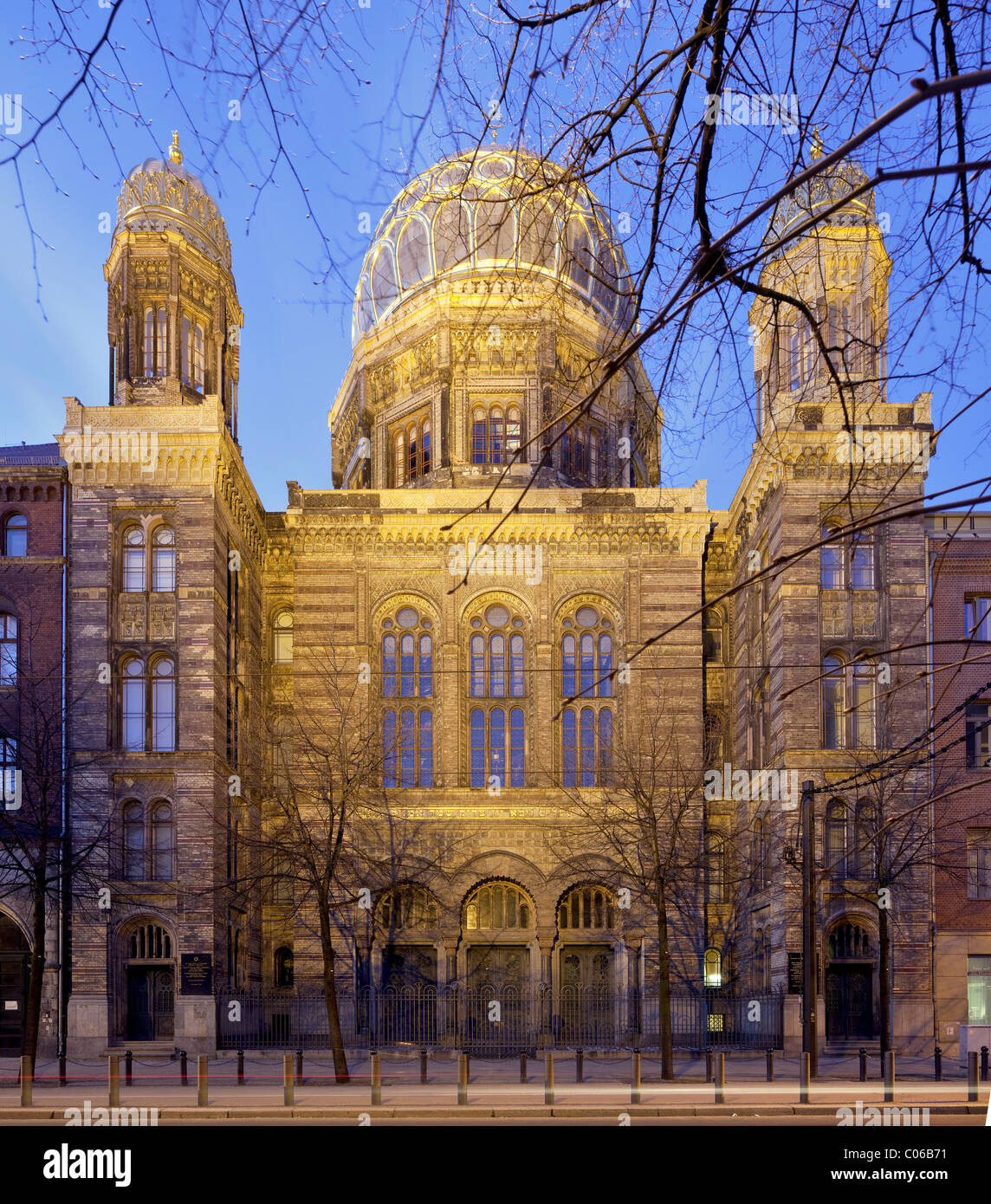 La nuova sinagoga, Oranienburger Strasse, quartiere Berlin-Mitte, Berlino, Germania, Europa Foto Stock