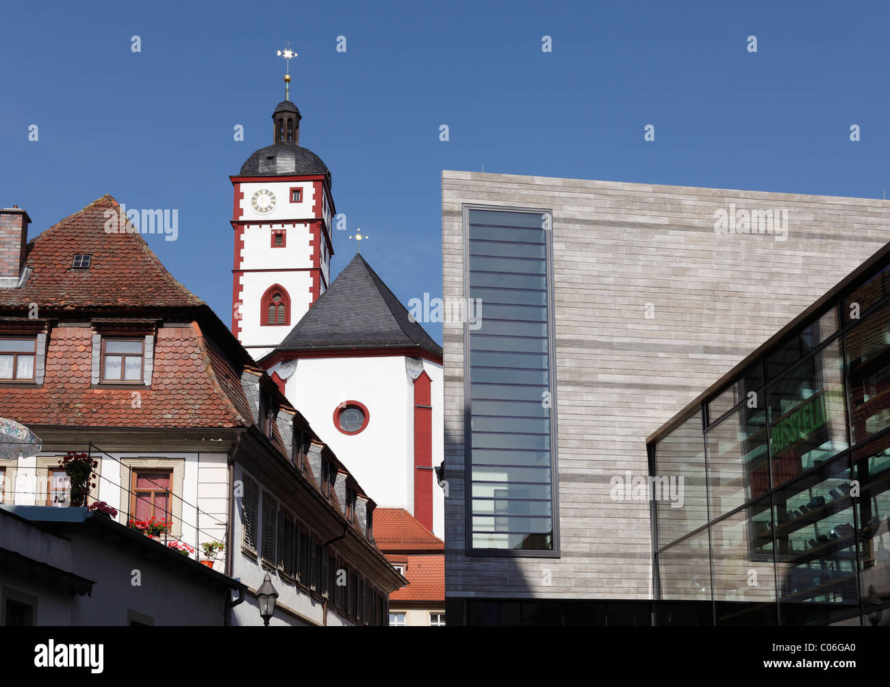 Centro culturale e di Sant'Agostino è la Chiesa, Dettelbach, regione Main-Franconia, bassa Franconia, Franconia, Bavaria Foto Stock