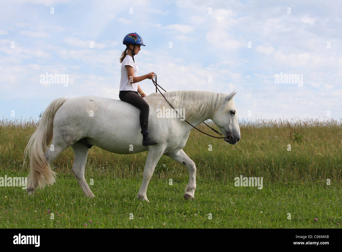 Cavalcare senza sella Foto stock - Alamy