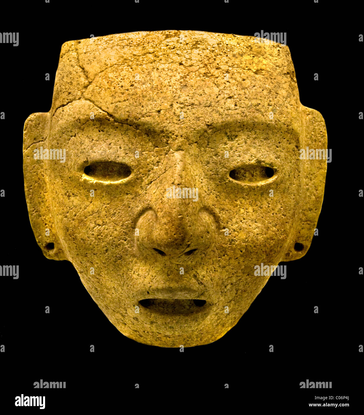 Grande signore guerriero Maya 600 900 d.C. Jaina Messico Foto Stock