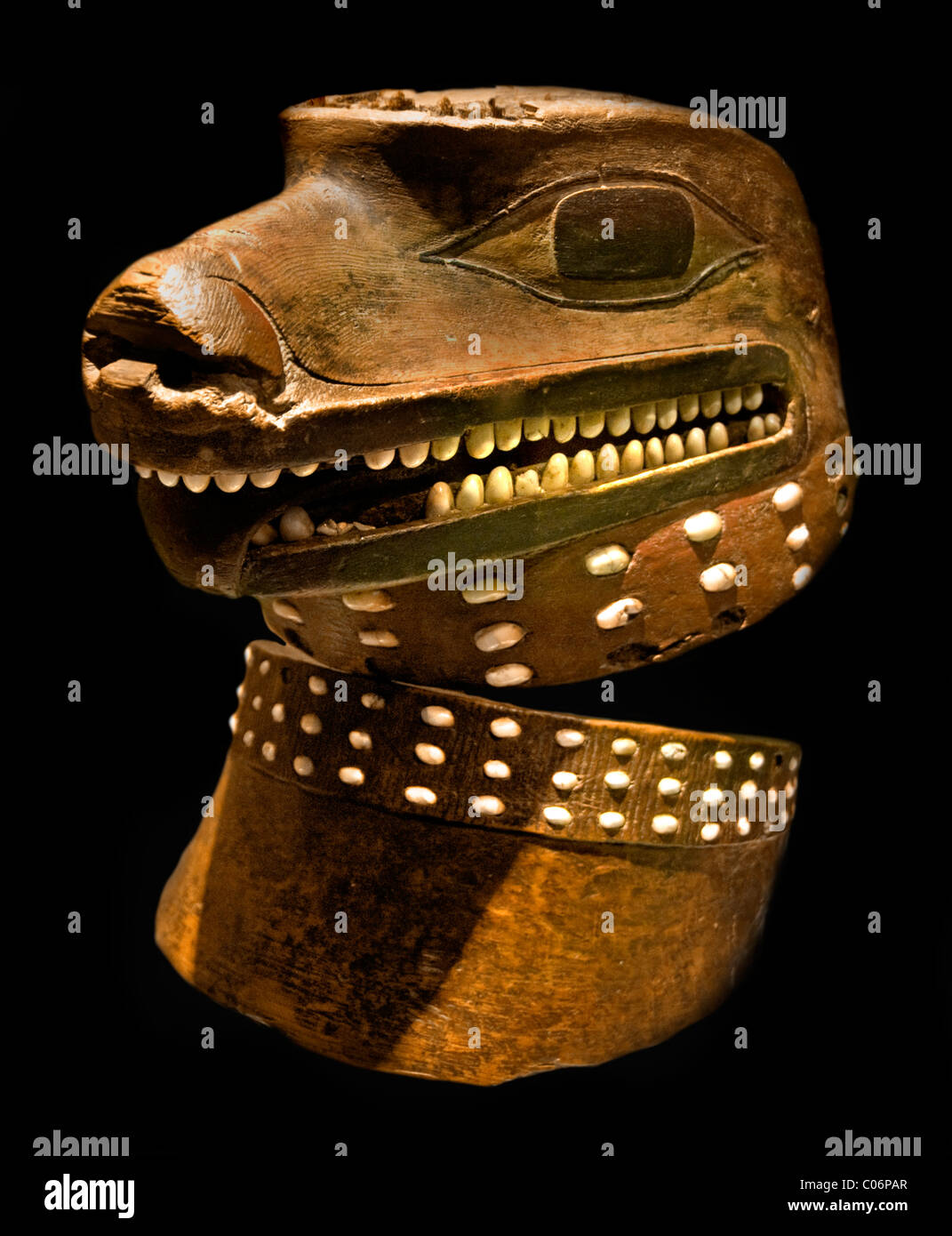 Maschera Tlingit Indiani 18th secolo Indian Nord America Foto Stock