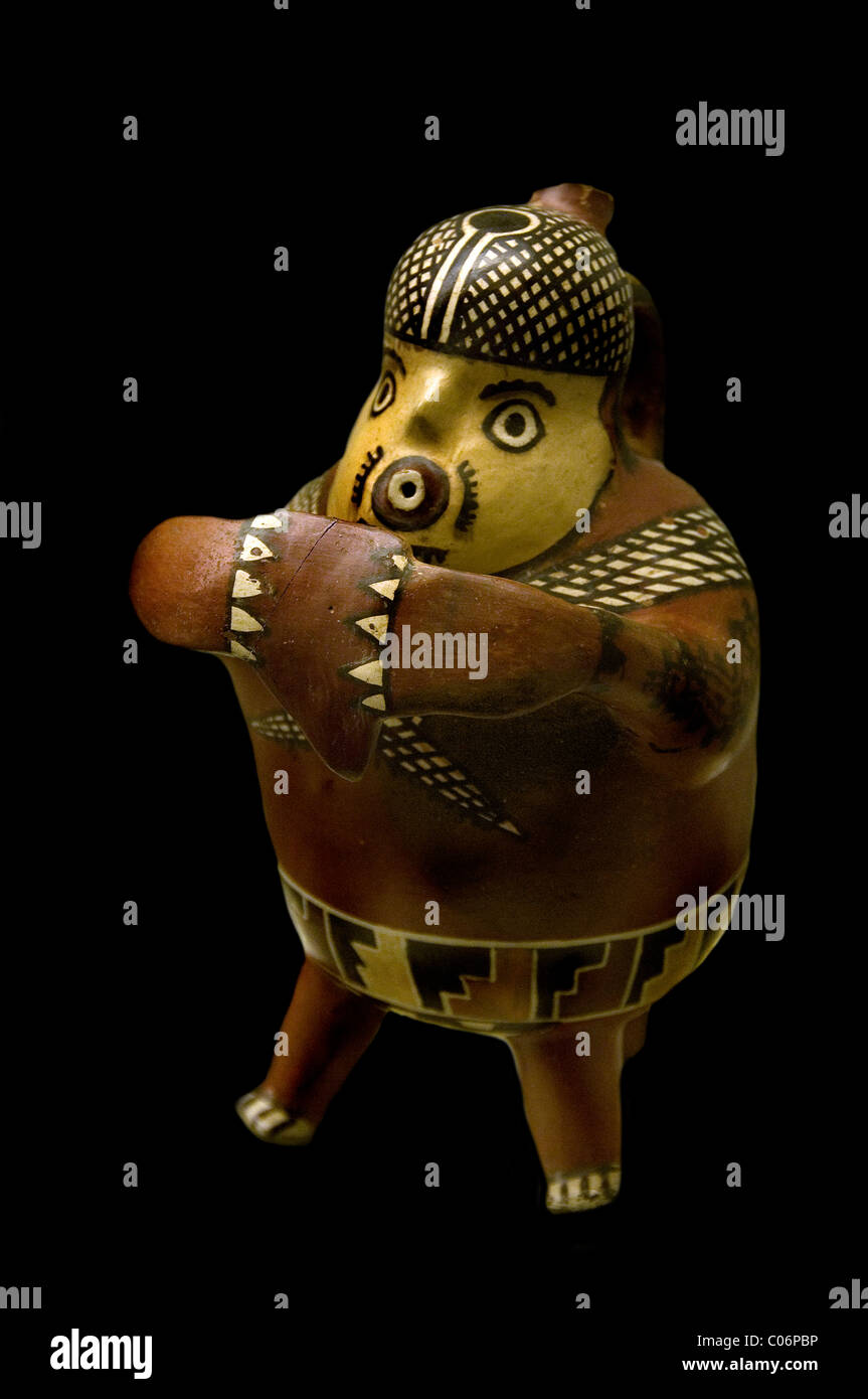 Grande signore guerriero Maya 600 900 AD Jaina Messico Foto Stock