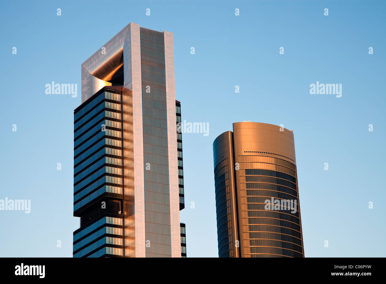 Cuatro Torres Business Area di Madrid, Spagna Foto Stock