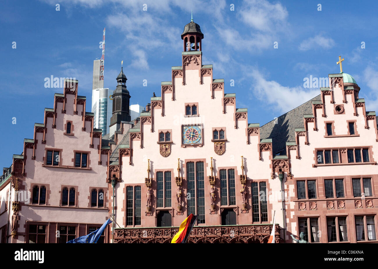 Lo stile rinascimentale ospita nel Romerberg Plartzsquare in Frankfurt am Main Germania Foto Stock