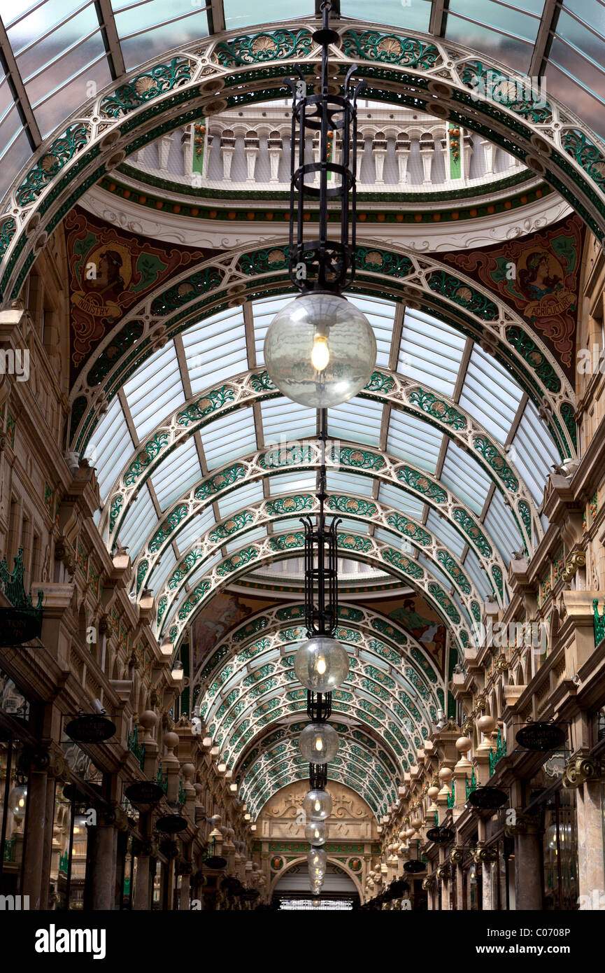 County Shopping Arcade Leeds Foto Stock