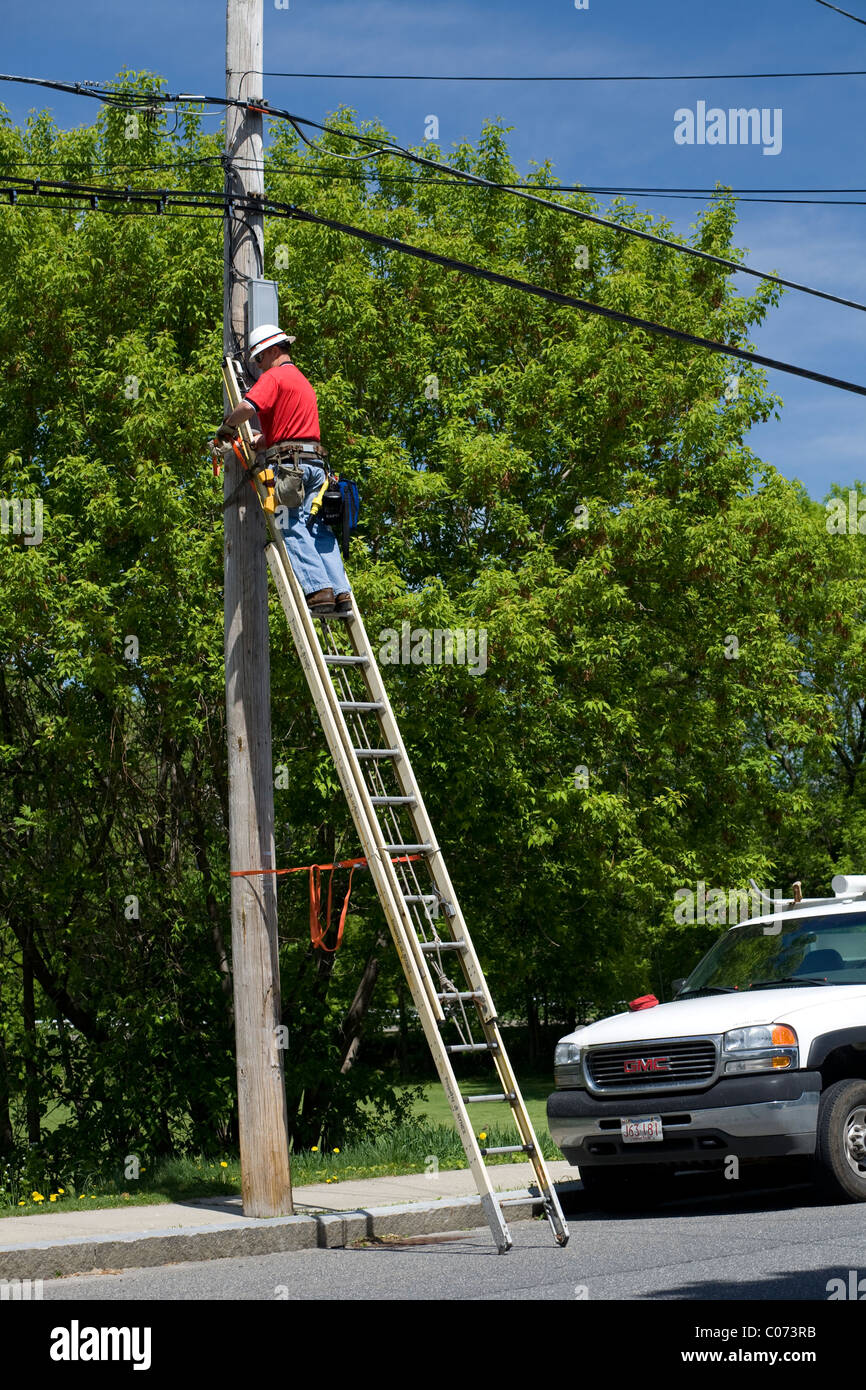 Per guardafili telefono funziona sulla linea telefonica. Foto Stock