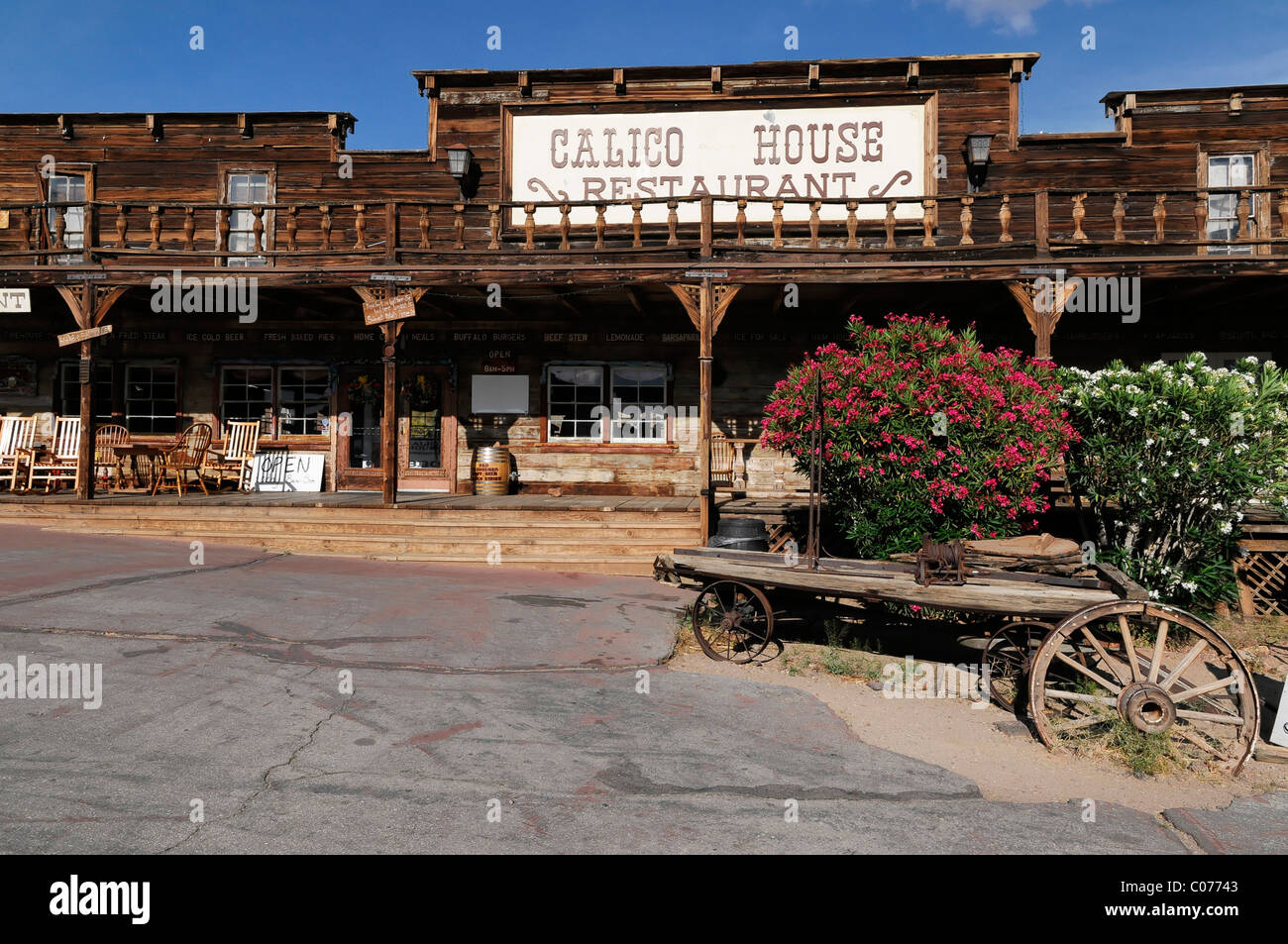 Casa di calico, Calico Ghost Town, Yermo, California, USA, America del Nord Foto Stock