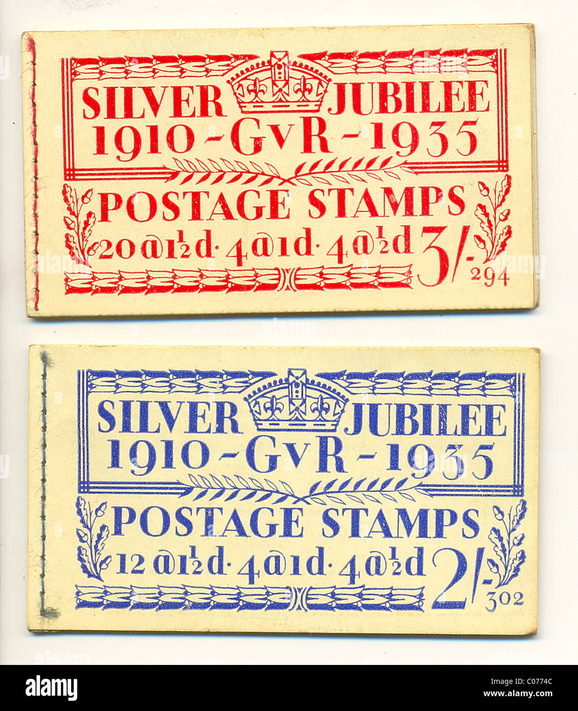 Silver Jubilee francobollo opuscoli Foto Stock