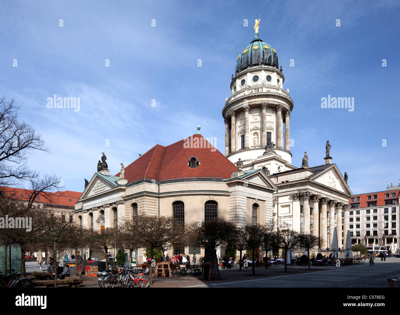 Franzoesischer cattedrale Dom sulla piazza Gendarmenmarkt, quartiere Mitte di Berlino, Germania, Europa Foto Stock