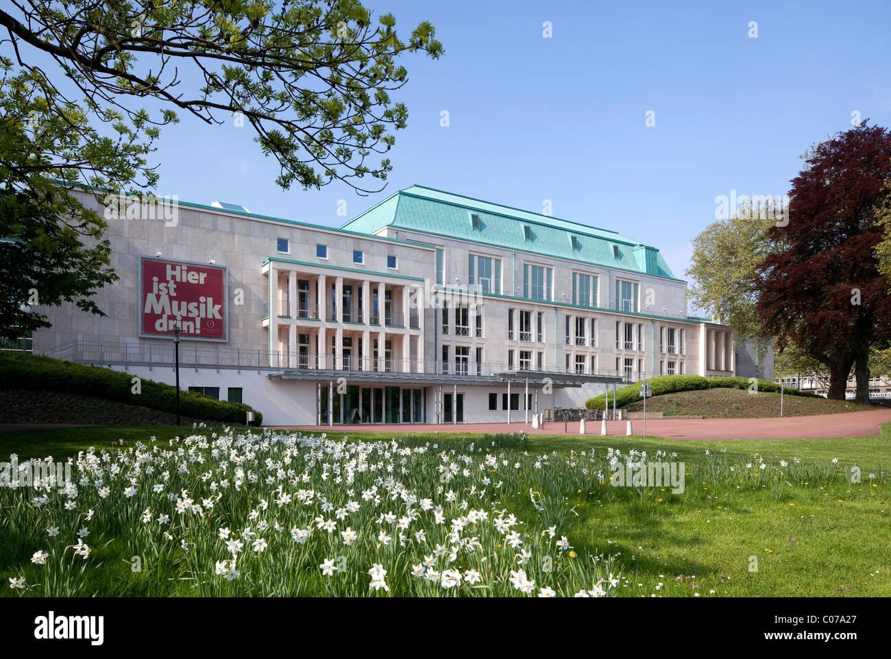 Saalbau Essen philharmonic hall, Essen, Ruhrgebiet regione Renania settentrionale-Vestfalia, Germania, Europa Foto Stock