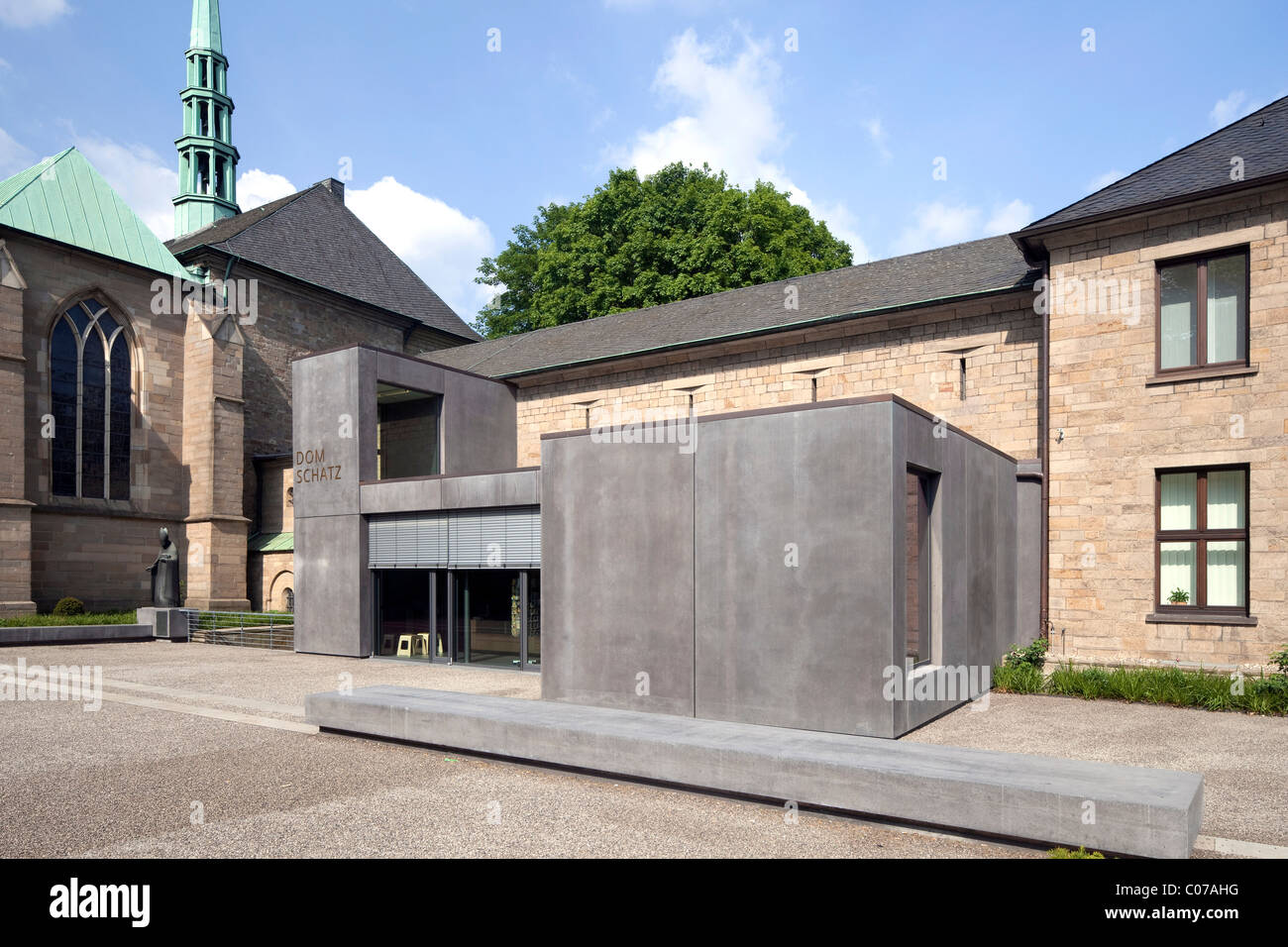 Edificio del tesoro della cattedrale accanto all'Essener Münster chiesa, Essen, Ruhrgebiet regione Renania settentrionale-Vestfalia Foto Stock