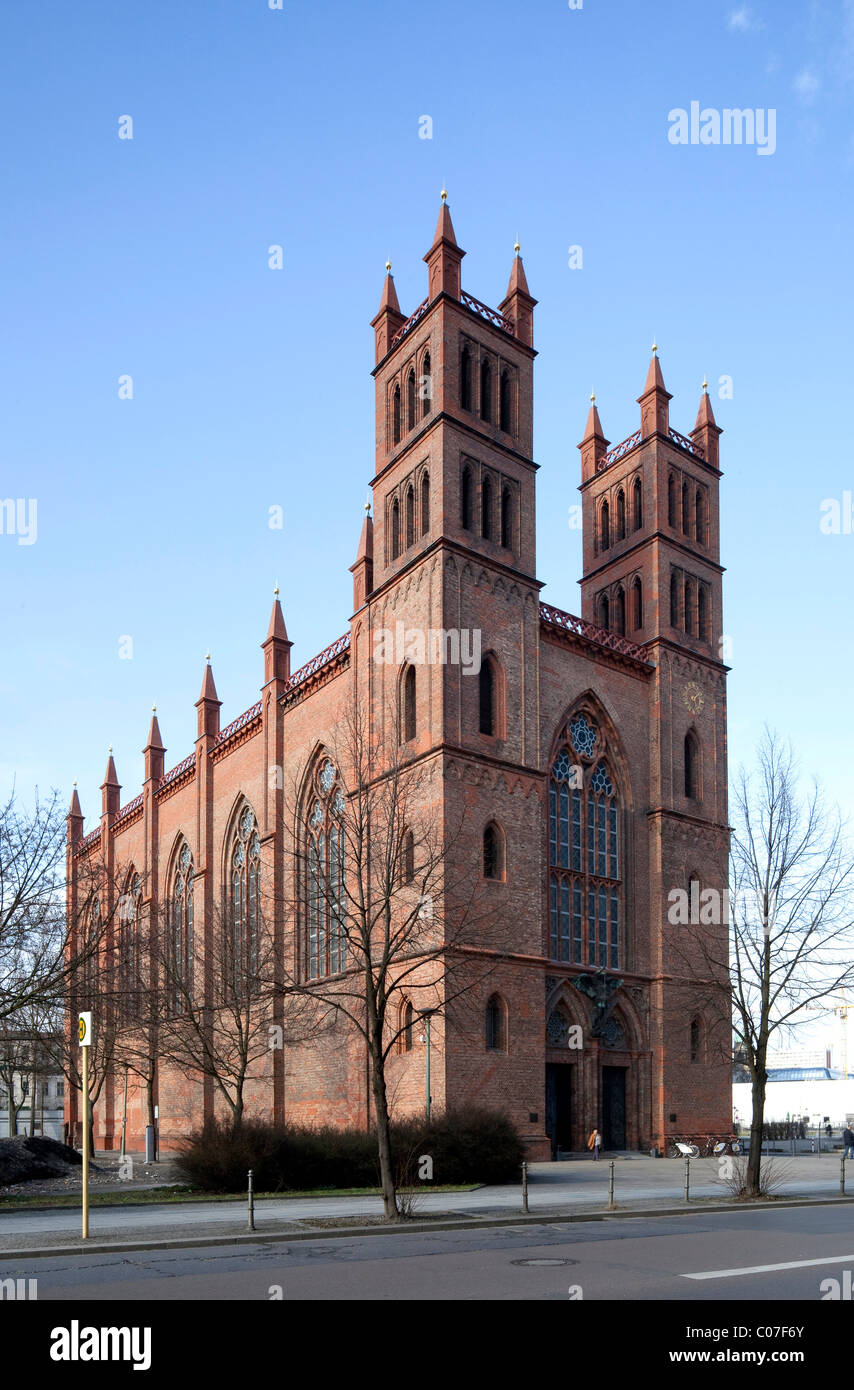 Friedrichswerdersche Kirche chiesa, Schinkel-Kirche da Karl Friedrich Schinkel, quartiere Mitte di Berlino, Germania, Europa Foto Stock
