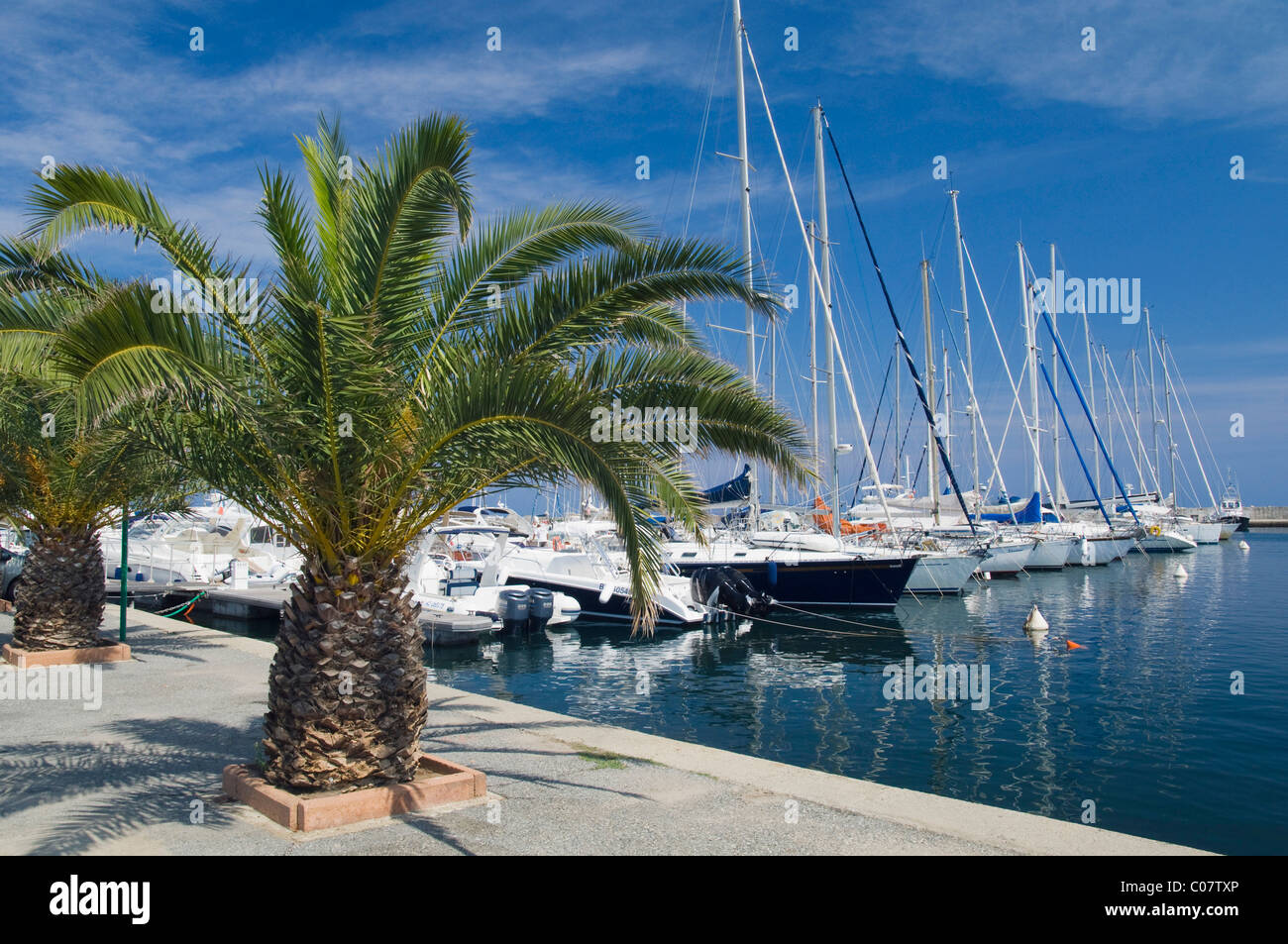 Marina, Solenzara, East Coast, Corsica, Francia, Europa Foto Stock