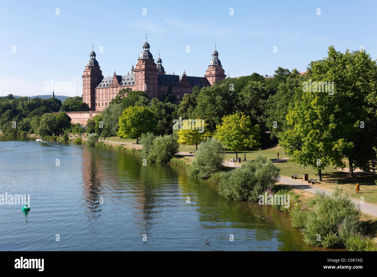 Schloss castello di Johannesburg, fiume principale, Aschaffenburg, bavarese Principale Inferiore, bassa Franconia, Franconia, Bavaria Foto Stock