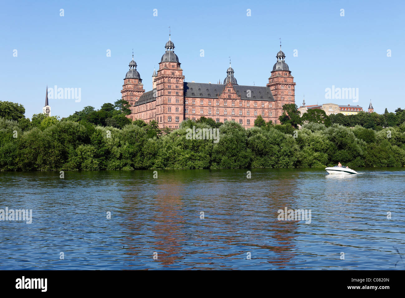 Schloss castello di Johannesburg, fiume principale, Aschaffenburg, bavarese Principale Inferiore, bassa Franconia, Franconia, Bavaria Foto Stock