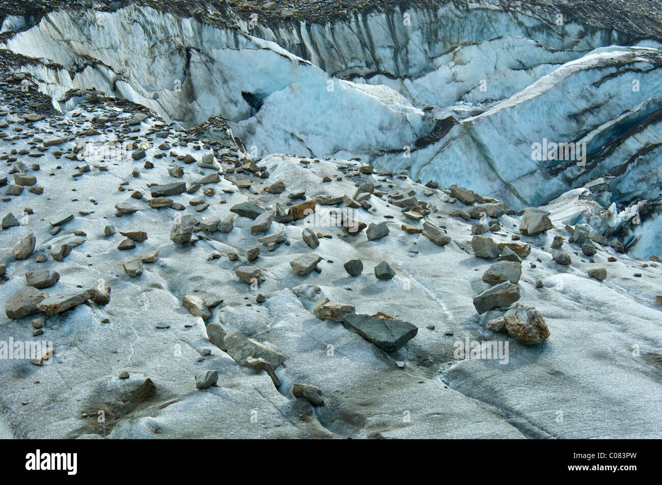 Rocce presso il ghiacciaio Schlatenkees, Nationalpark parco nazionale degli Alti Tauri, Austria, Europa Foto Stock
