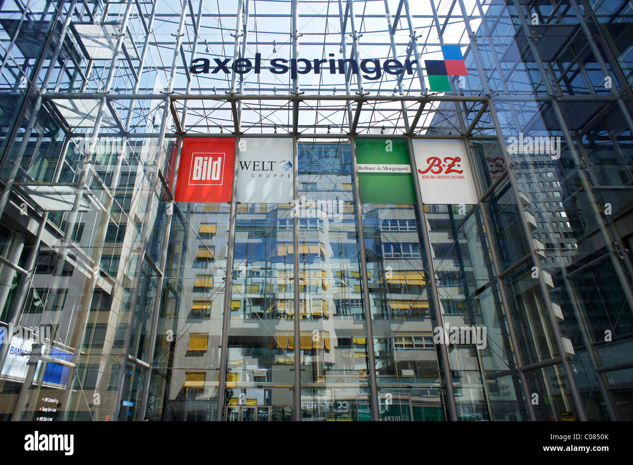 Sede dell'Axel Springer Publishing Company, Berlino, Germania, Europa Foto Stock
