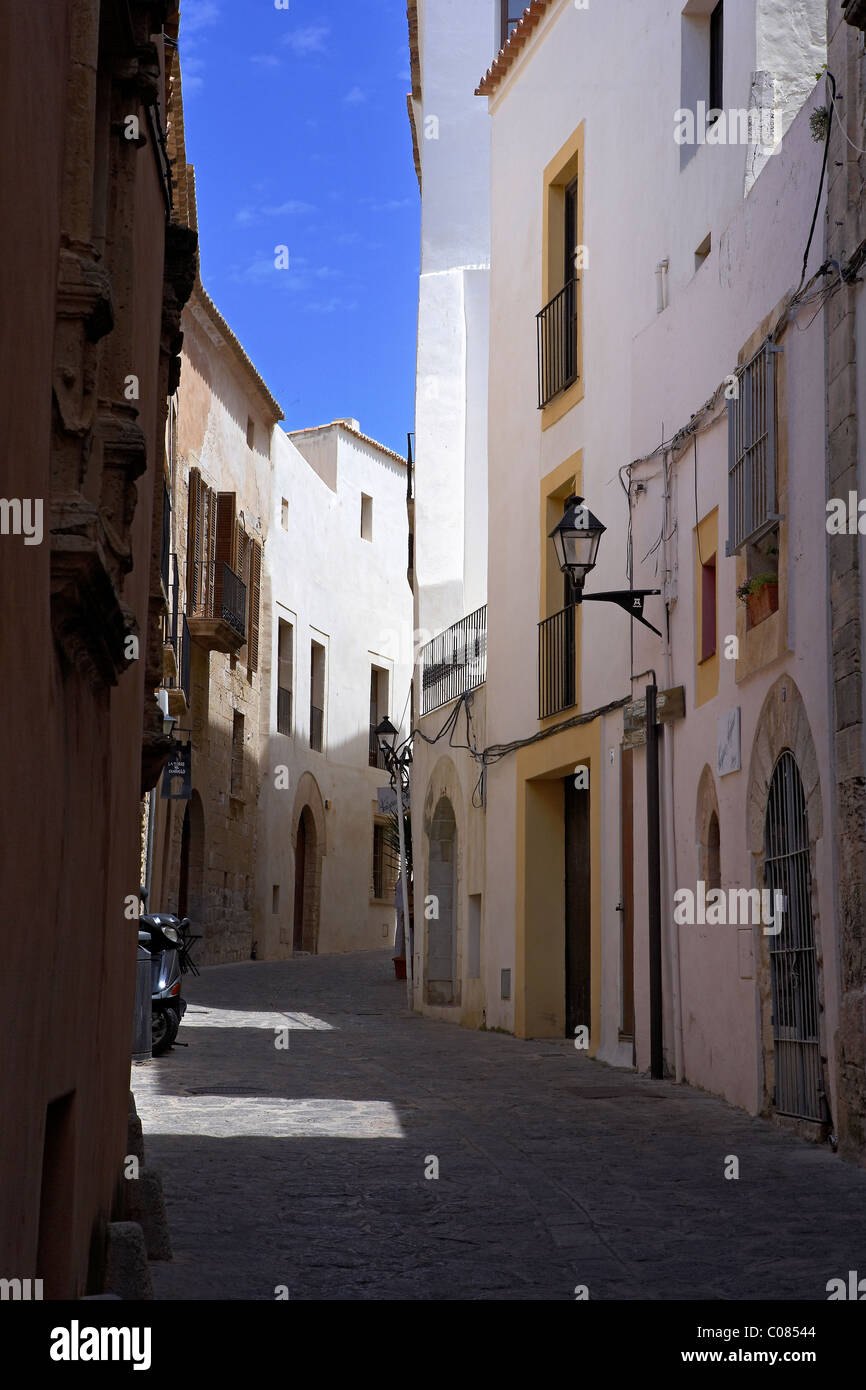 Street a Ibiza. Spagna. Foto Stock
