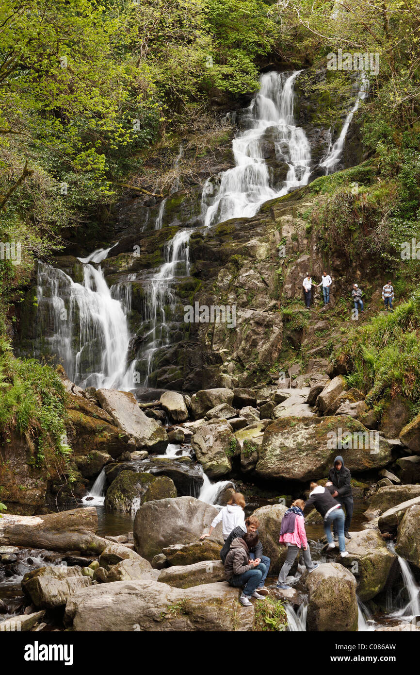 Cascata Torc, Parco Nazionale di Killarney, nella contea di Kerry, Irlanda Isole britanniche, Europa Foto Stock
