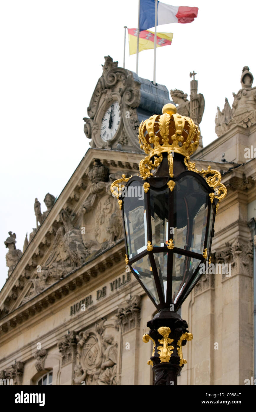 Hotel de Ville a Place Stanislas di Nancy, Lorena, Francia. Foto Stock